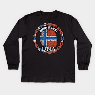 Norway Its In My DNA - Gift for Norwegian From Norway Kids Long Sleeve T-Shirt